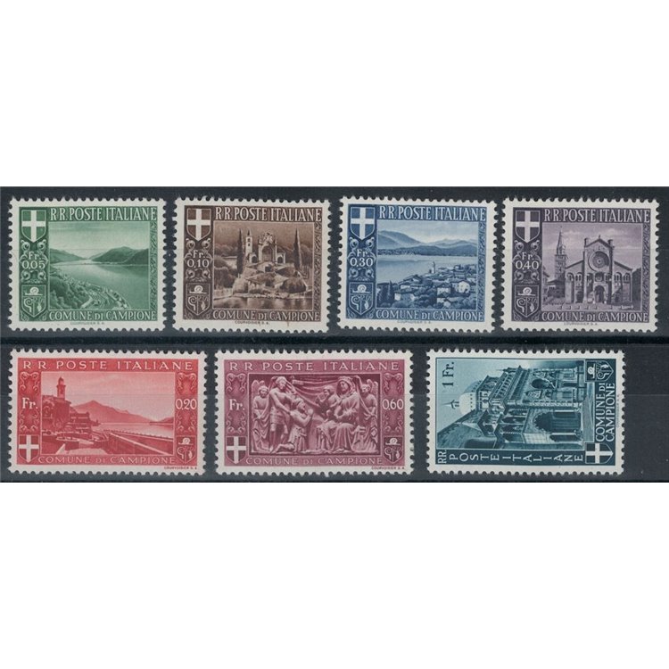 CAMPIONE 1944 Landscapes and views 7v MNH**