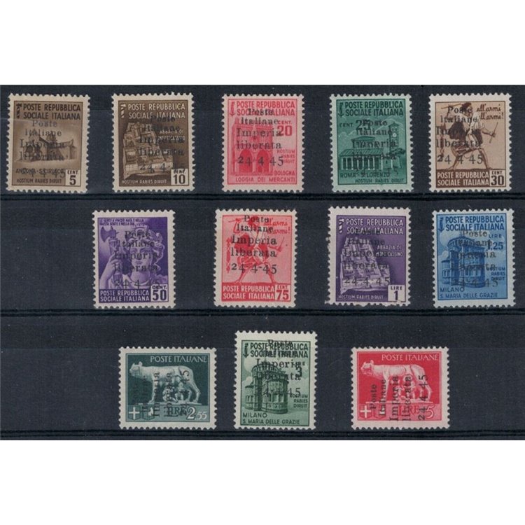 IMPERIA 1945 Monumenti distrutti + Imperiale 12v MH* ©