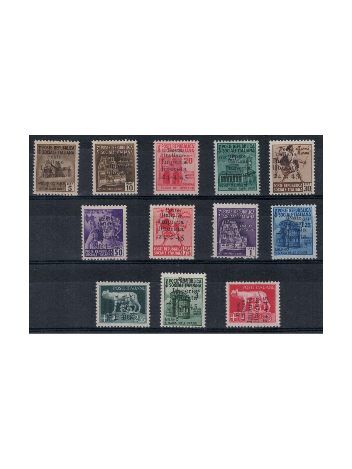 IMPERIA 1945 Destroyed monuments + Imperial 12v MH* ©