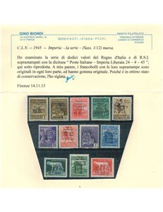 IMPERIA 1945 Monumenti distrutti + Imperiale 12v MH* ©
