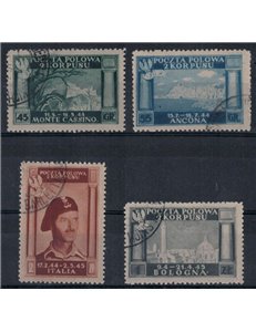 POLISH CORPS 1946 Polish victories in Italy 4v used