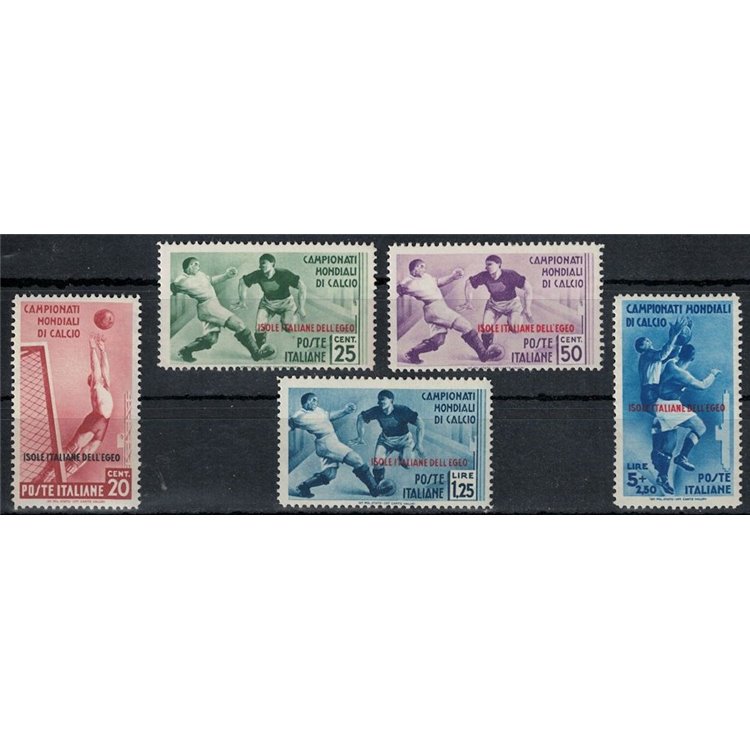 AEGEAN 1934 World Cup 5v MNH**