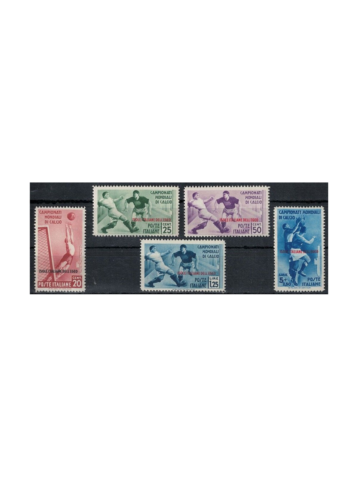 AEGEAN 1934 World Cup 5v MNH**