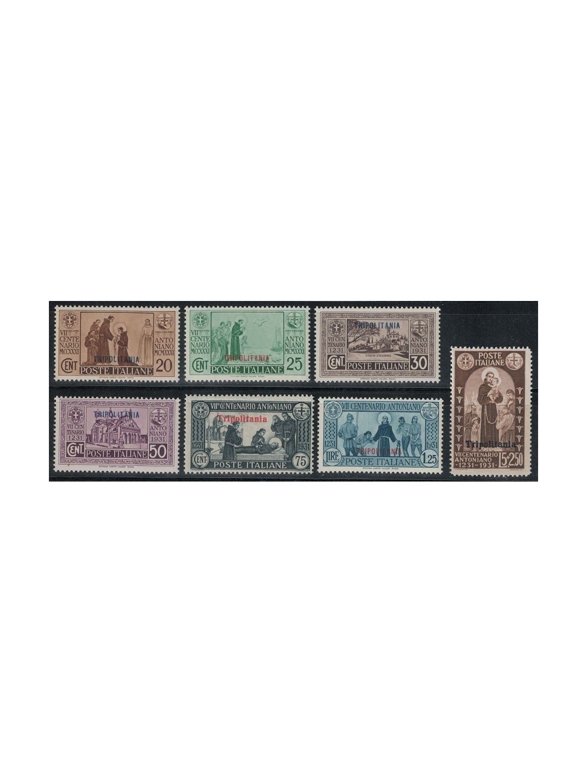 TRIPOLITANIA 1931 St. Anthony 7v MNH**