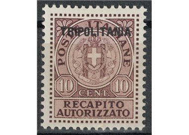 TRIPOLITANIA 1931 Recapito autorizzato bruno rosso MNH**