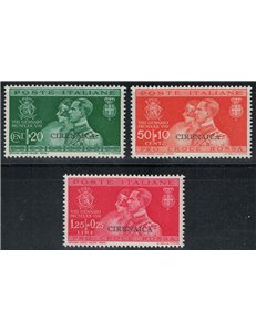 CIRENAICA 1930 Nozze del principe Umberto 3v MNH**