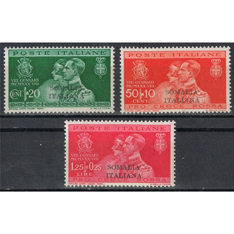 ITALIAN SOMALIA 1930 Wedding of Prince Umberto 3v MNH**