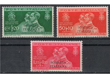 SOMALIA ITALIANA 1930 Nozze del Principe Umberto 3v MNH**