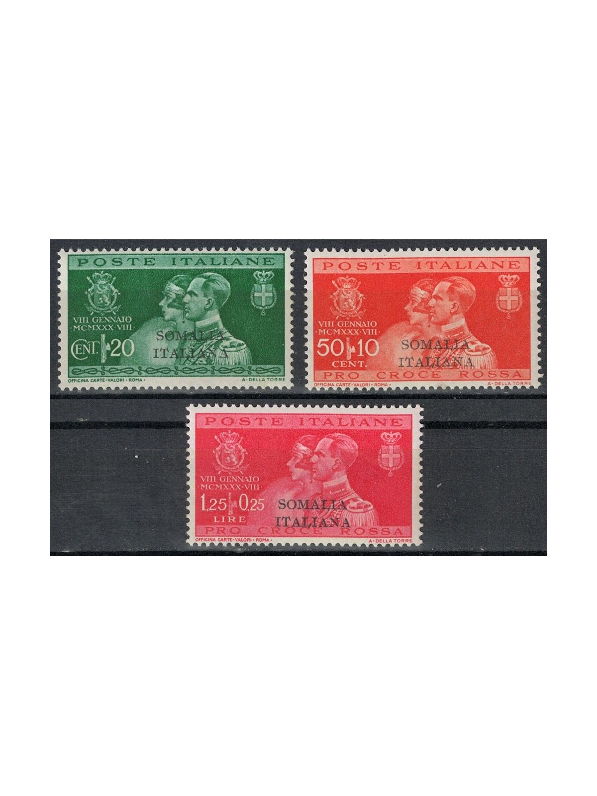 ITALIAN SOMALIA 1930 Wedding of Prince Umberto 3v MNH**