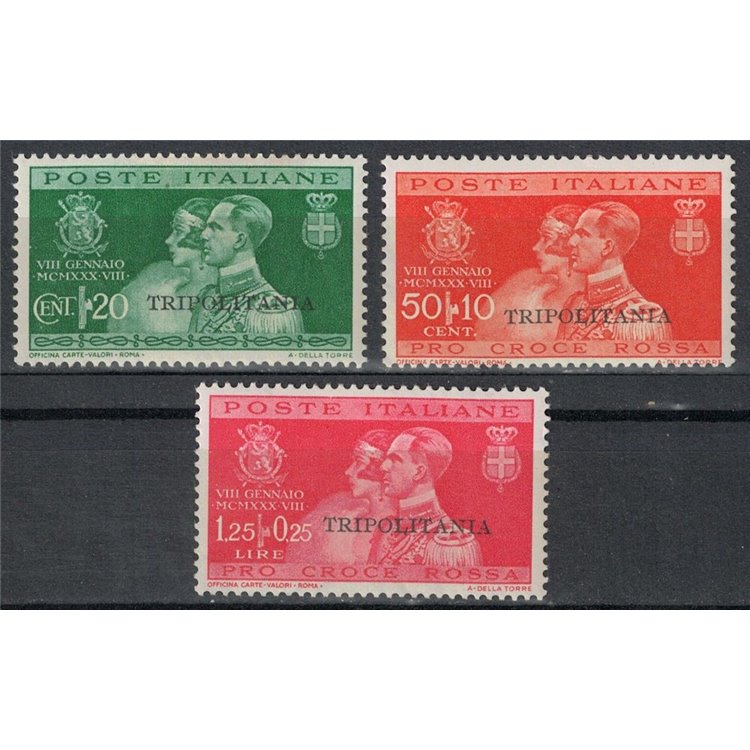 TRIPOLITANIA 1930 Nozze del principe Umberto 3v MNH**