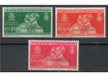 TRIPOLITANIA 1930 Wedding of Prince Umberto 3v MNH**