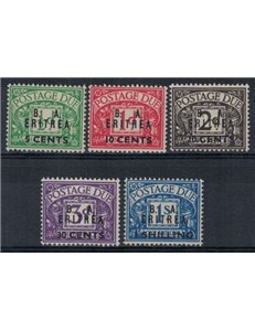 ERITREA (OCC. INGLESE) 1950 Segnatasse, soprastampati B.A. 5v MNH**