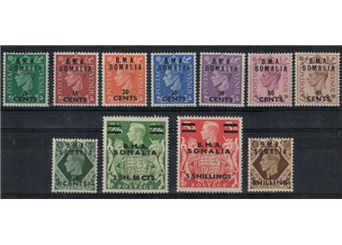 SOMALIA (OCC. INGLESE) 1948 Soprastampati B.M.A. 11v MH*