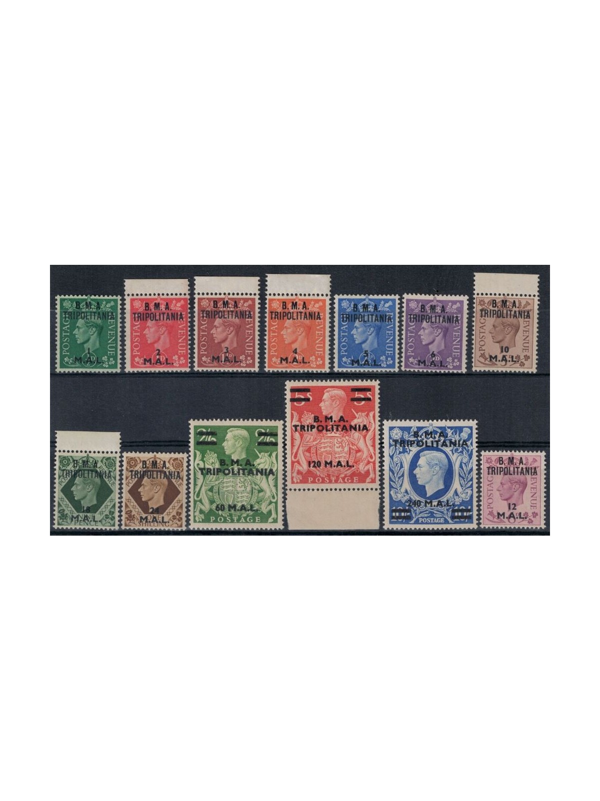 TRIPOLITANIA (BRITISH OCCUPATION) 1948 Overprinted B.M.A. 13v MNH**