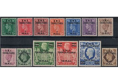 TRIPOLITANIA (OCC. INGLESE) 1948 Soprastampati B.M.A. 13v MH*