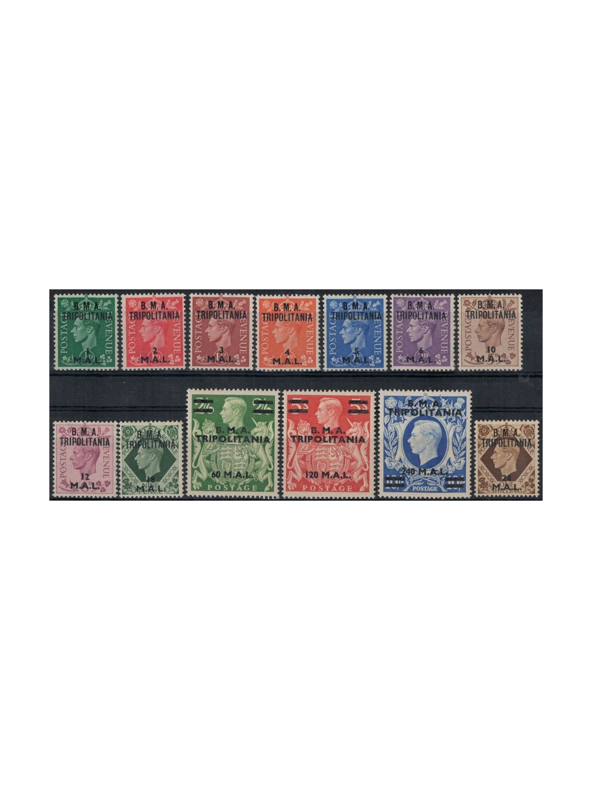 TRIPOLITANIA (BRITISH OCCUPATION) 1948 Overprinted B.M.A. 13v MH*