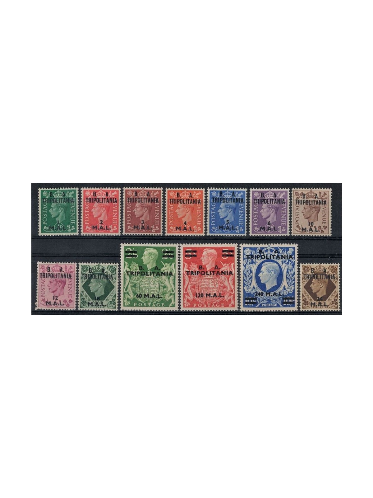 TRIPOLITANIA (OCC. INGLESE) 1950 Soprastampati B. A. 13v MH*