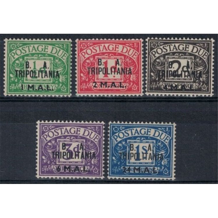 TRIPOLITANIA (BRITISH OCCUPATION) 1950 Overprinted tax stamps B. A. 5v MNH**