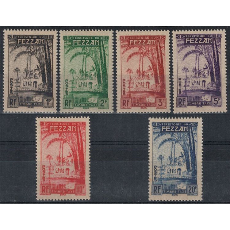 FEZZAN (FRENCH OCCUPATION) 1950 Tax stamps 6v MNH**