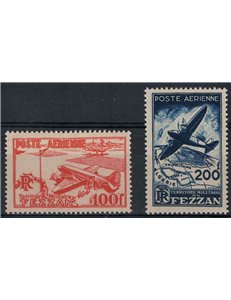 FEZZAN (FRENCH OCCUPATION) 1948 Airmail 2v MNH**
