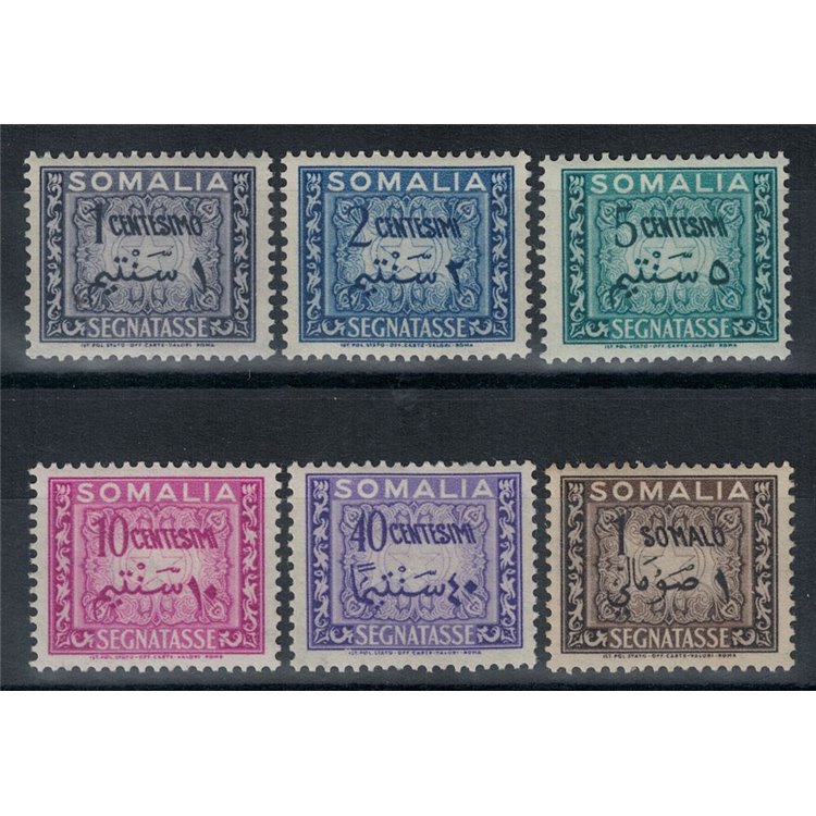 SOMALIA AFIS 1950 Tax Stamp 6v MH*