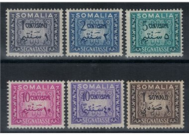 SOMALIA AFIS 1950 Tax Stamp 6v MH*