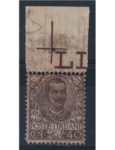 ITALIA REGNO 1901 Floreale 40c bruno MNH** ©