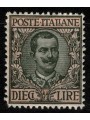 ITALY KINGDOM 1910 Floral £10 olive and pink MH*