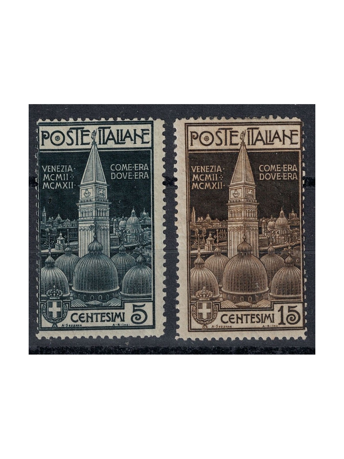 ITALIA REGNO 1912 Campanile di Venezia 2v MH*