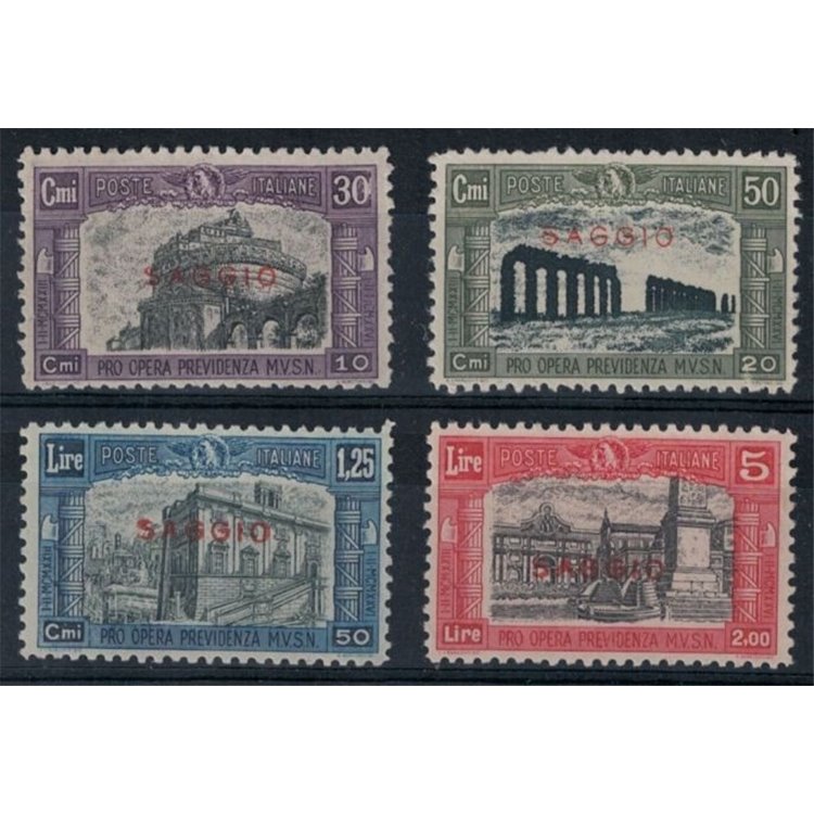 ITALIA REGNO 1928 Milizia II (SAGGIO) 4v MNG