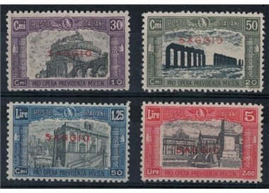 ITALIA REGNO 1928 Milizia II (SAGGIO) 4v MNG