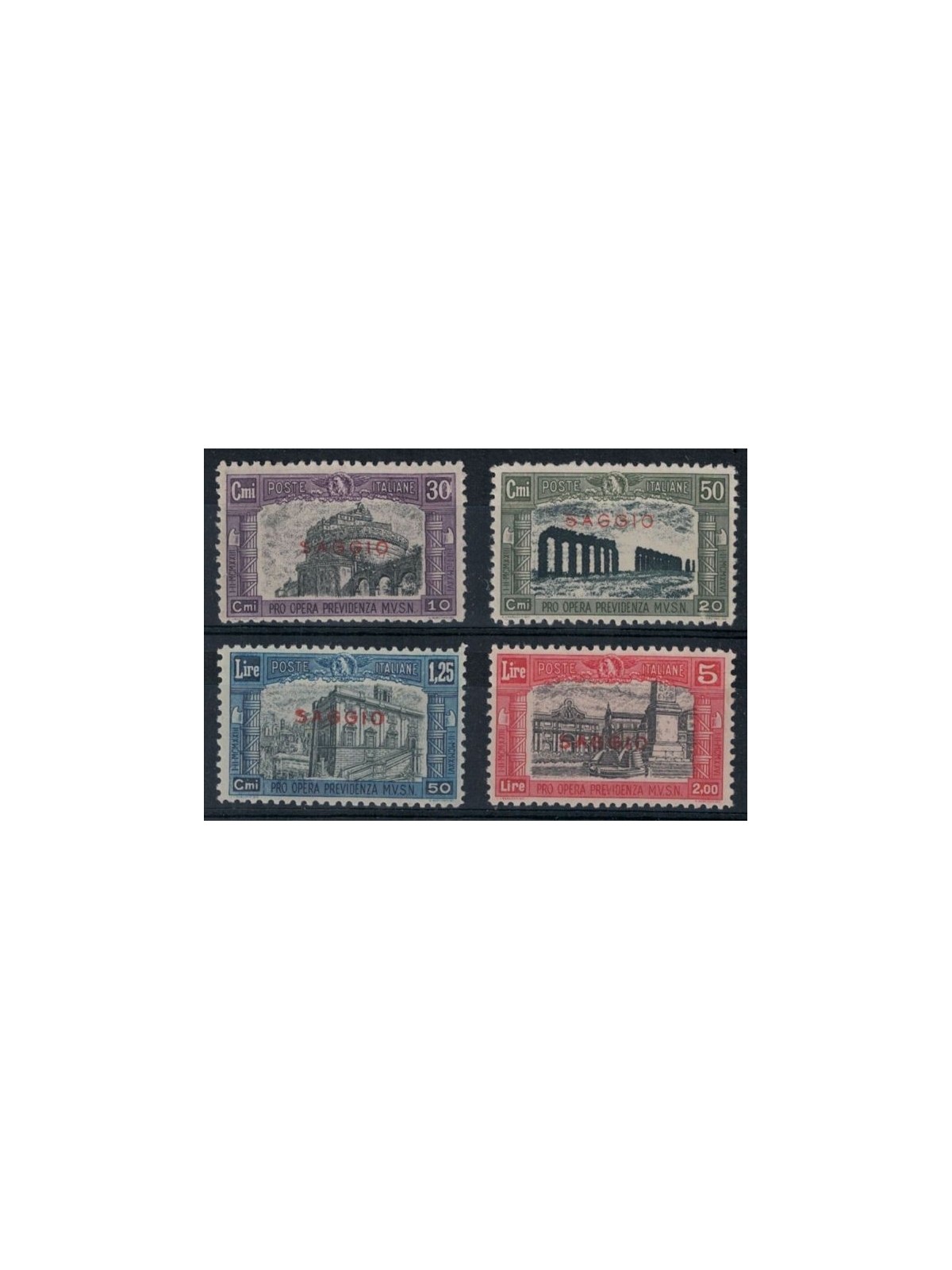 ITALIA REGNO 1928 Milizia II (SAGGIO) 4v MNG