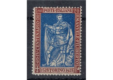 ITALY KINGDOM 1928 Emanuele Filiberto 20c dent. 13½ MNH** ©
