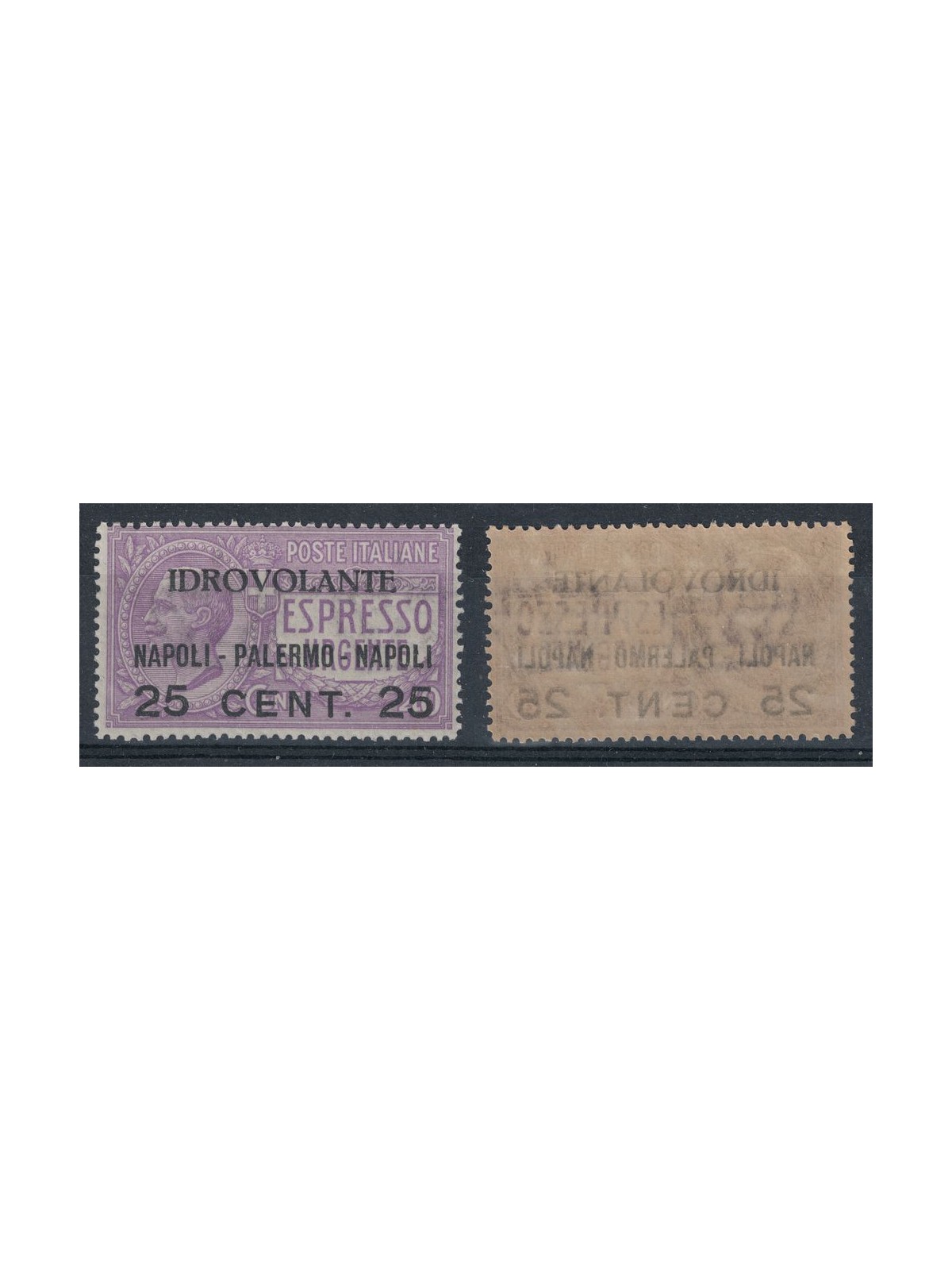 ITALY KINGDOM 1917 Variety, Seaplane with overprint decal MNH**