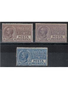 ITALY KINGDOM 1913-23 Pneumatic mail 3v MH*