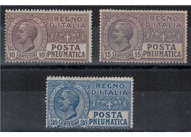 ITALY KINGDOM 1913-23 Pneumatic mail 3v MH*