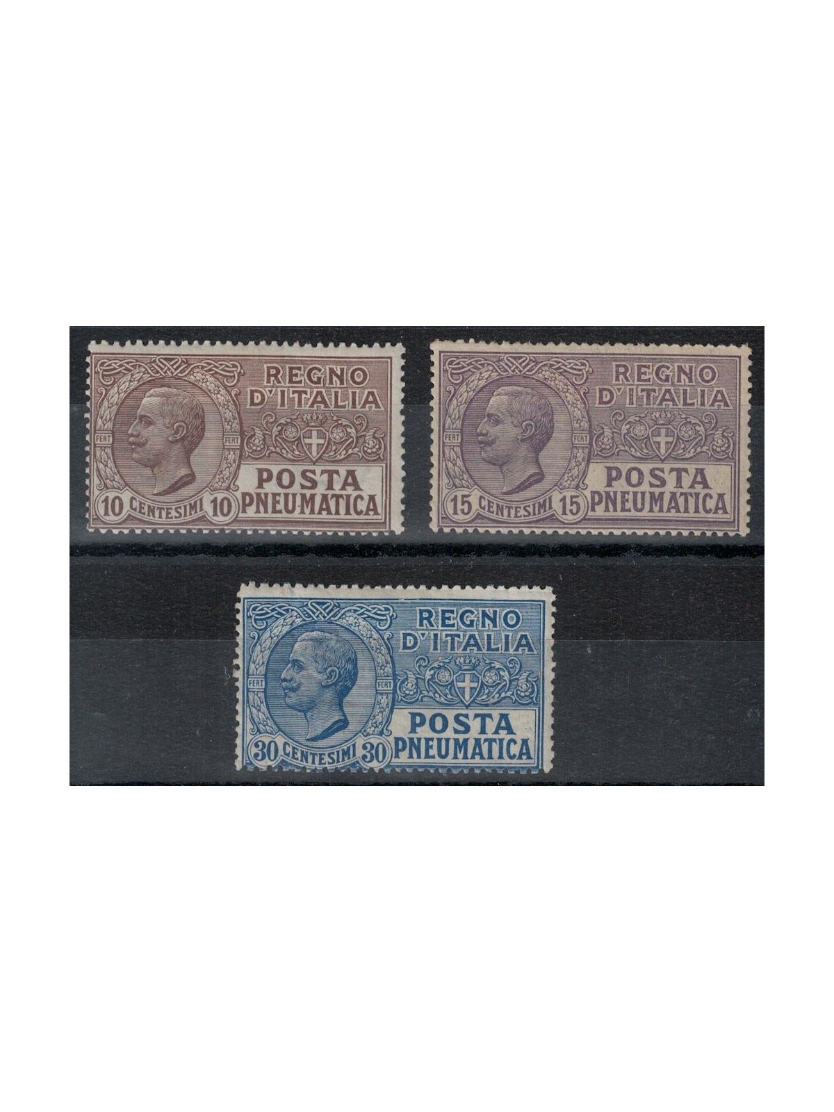ITALIA REGNO 1913-23 Posta pneumatica 3v MH*