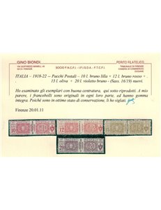 ITALIA REGNO 1914-22 Pacchi postali 13v MNH** ©