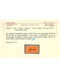 ITALIA RSI 1944 Espressi (Brescia) III tipo 2v MNH** ©