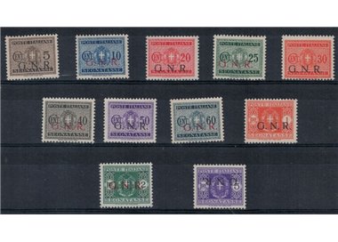 ITALY RSI 1943 GNR tax stamp (Brescia) 11v MNH** ©