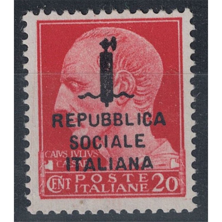ITALY RSI 1944 Imperial 20c carmine pink MH* ©
