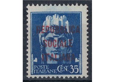 ITALY RSI 1944 Trial 35c Imperial (overprint in red) MH*