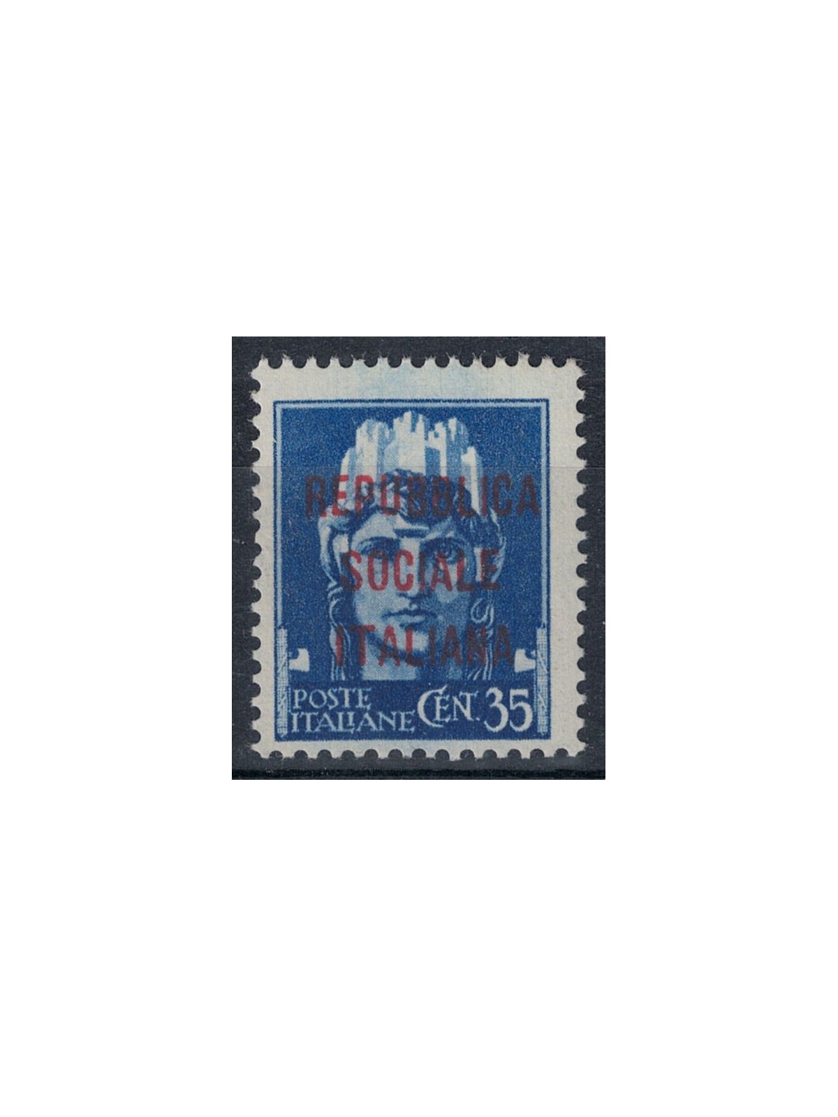 ITALY RSI 1944 Trial 35c Imperial (overprint in red) MH*