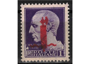 ITALIA RSI 1944 Saggio 1£ Imperiale (soprast. fascio in rosso) MNH** ©