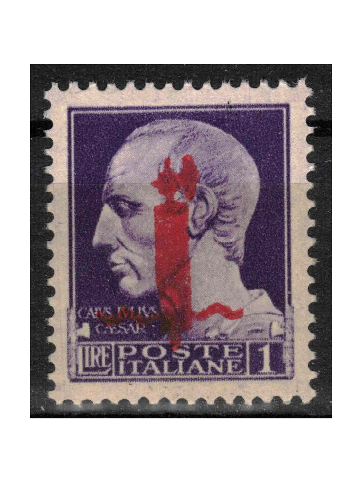 ITALY RSI 1944 Trial 1£ Imperial (overprint in red) MNH** ©