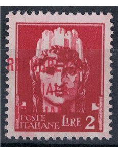 ITALY RSI 1944 Trial 2£ Imperial (overprint in red) MNH**