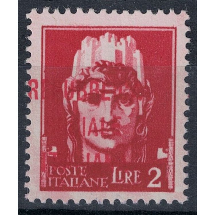 ITALY RSI 1944 Trial 2£ Imperial (overprint in red) MNH**