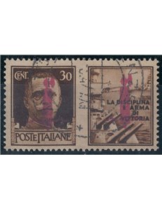 ITALIA RSI 1944 Propaganda di guerra 30c bruno (Firenze) us ©