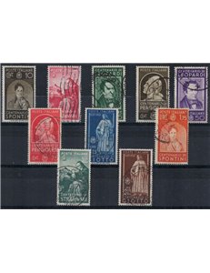 ITALY KINGDOM 1937 Famous men 10v used ©