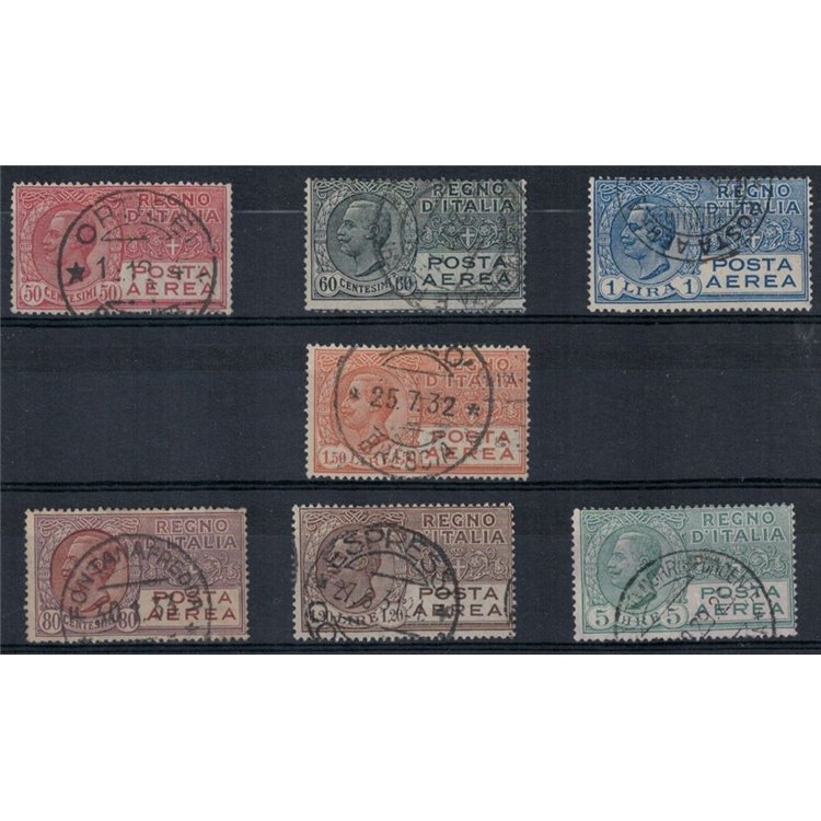 ITALIA REGNO 1926-28 Posta aerea tipo Leoni 7v us ©